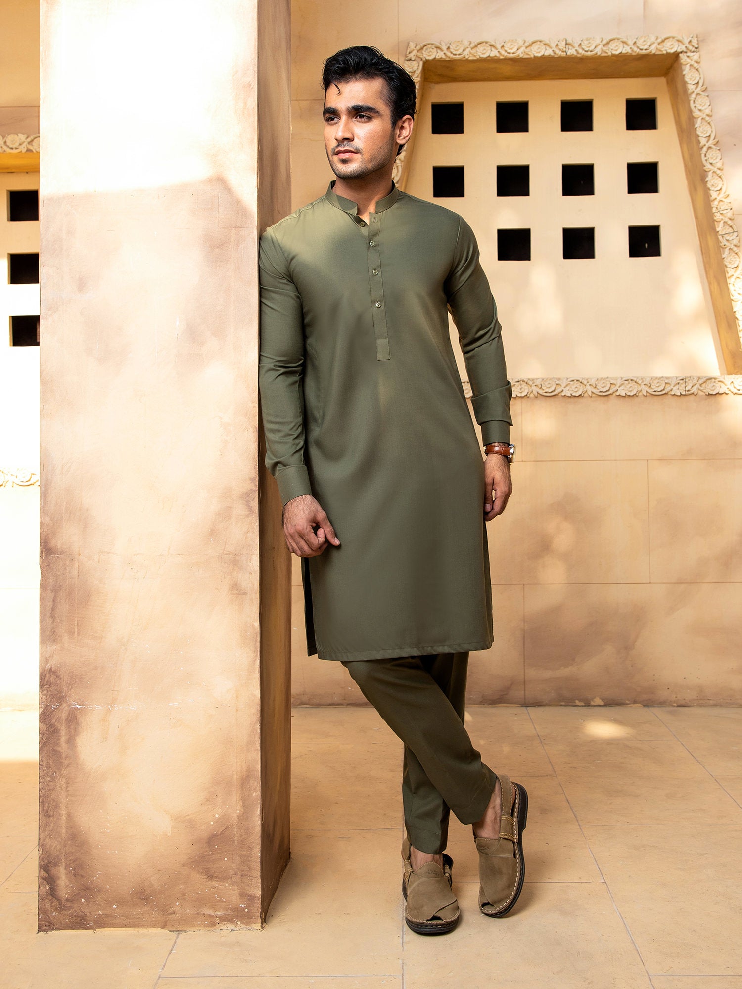 Army Green Kurta Trouser