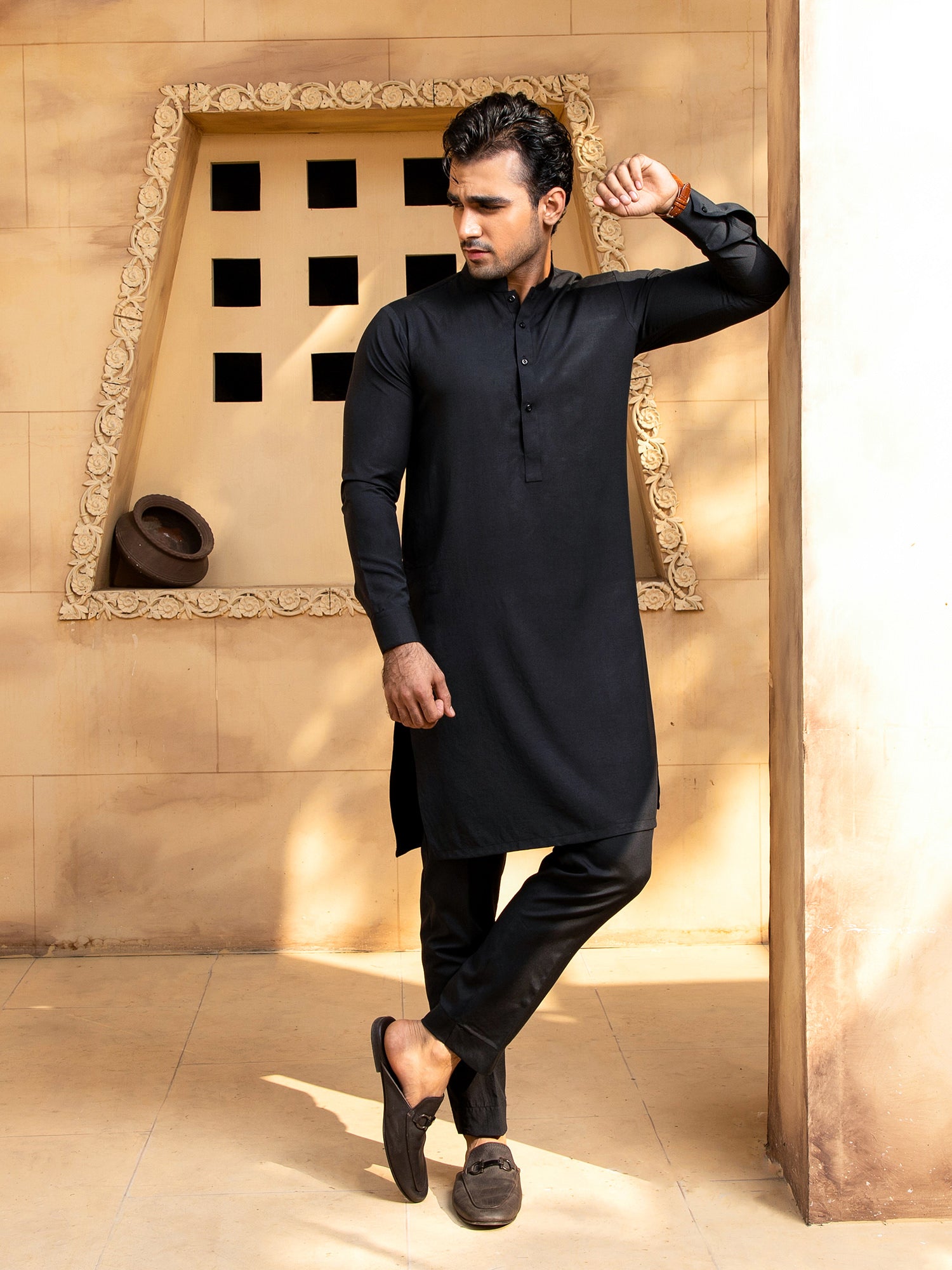 Boski Black Kurta Trouser