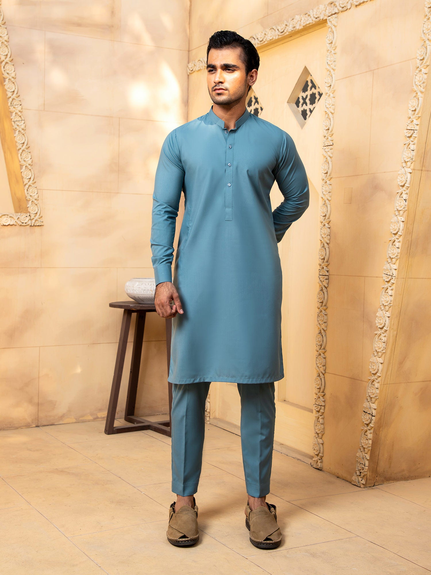 Pacific Blue Kurta Trouser