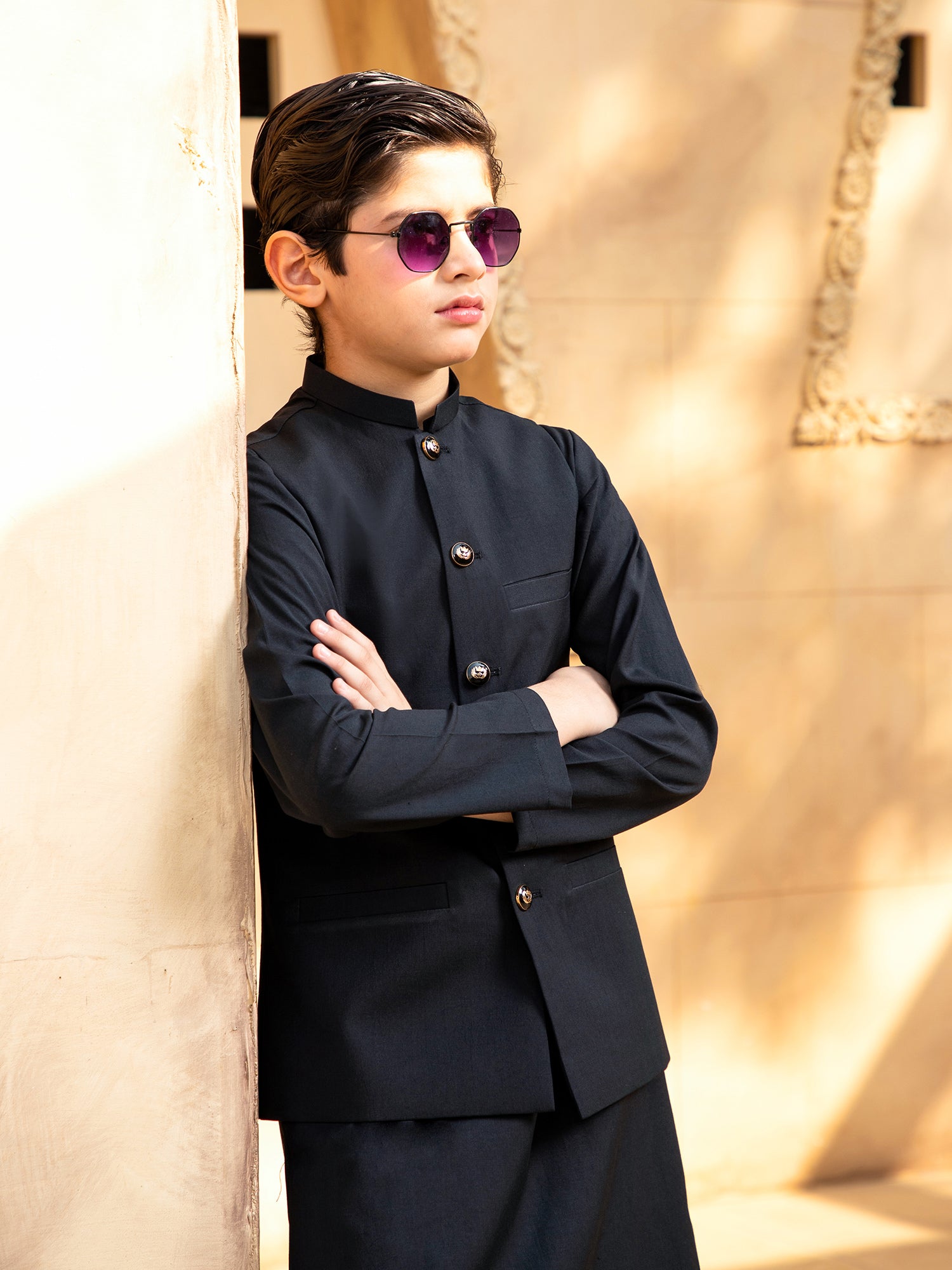 Black Kurta Trouser with Waistcoat