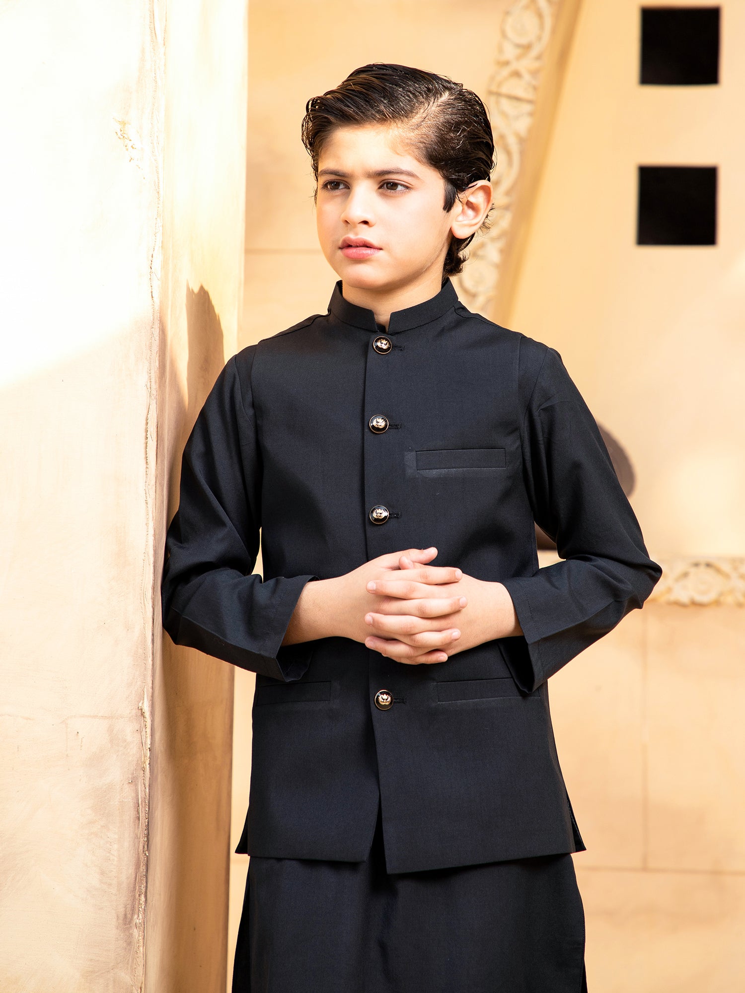 Black Kurta Trouser with Waistcoat