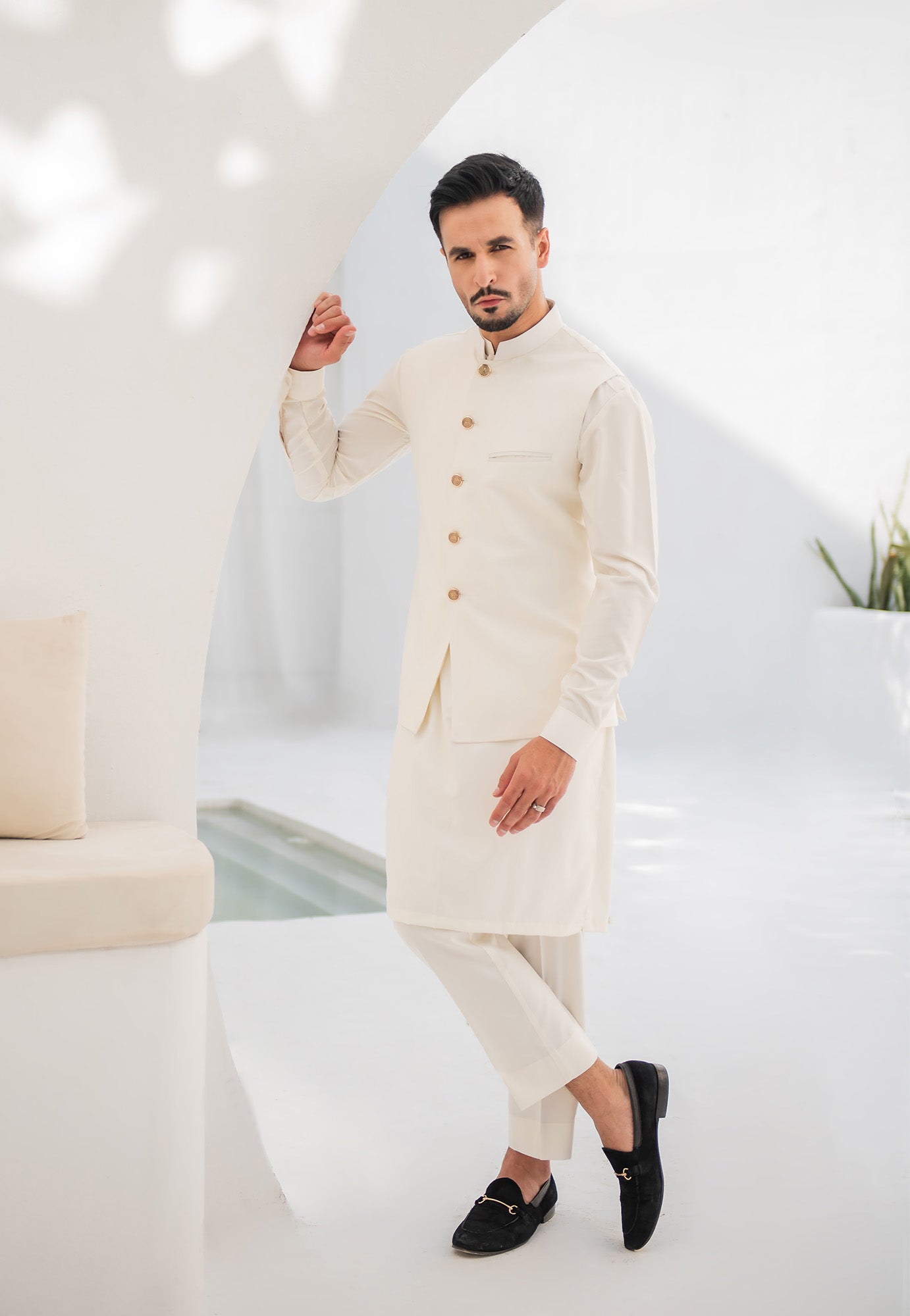 Boski Kurta Trouser & Waistcoat - 3 PC