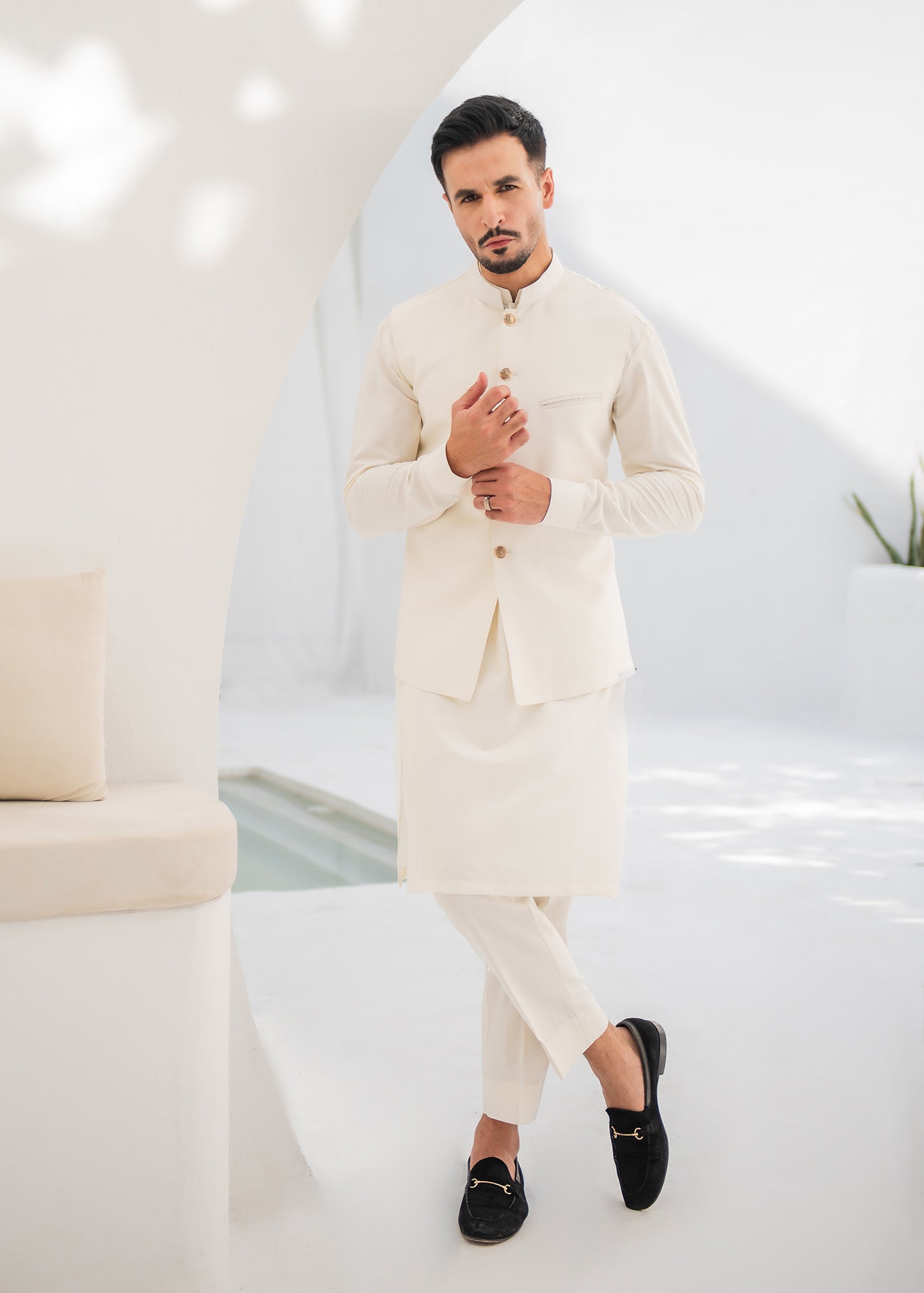 Boski Kurta Trouser & Waistcoat - 3 PC