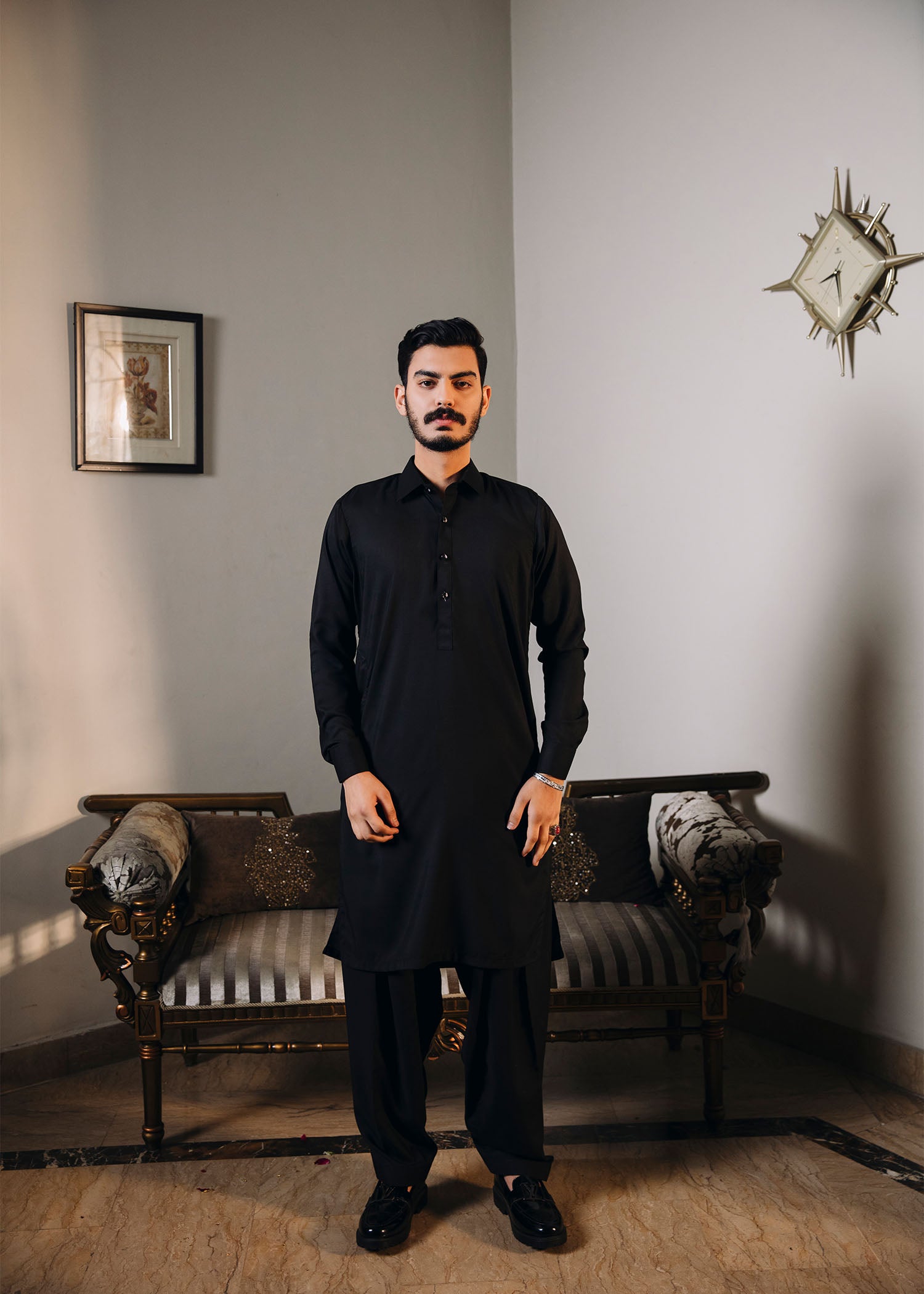 Black Shalwar kameez - 2PC