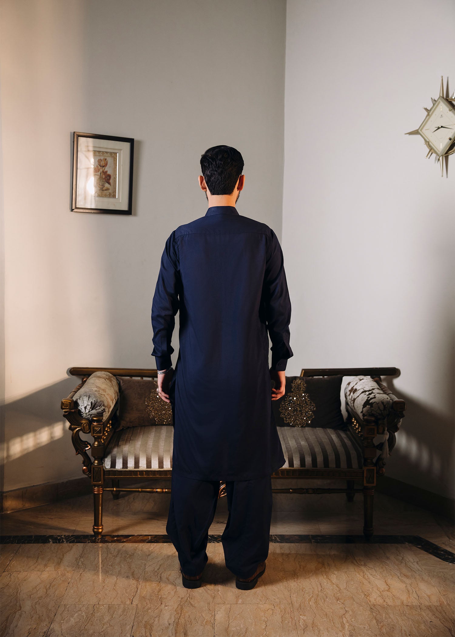 Blue Shalwar Kameez - 2PC