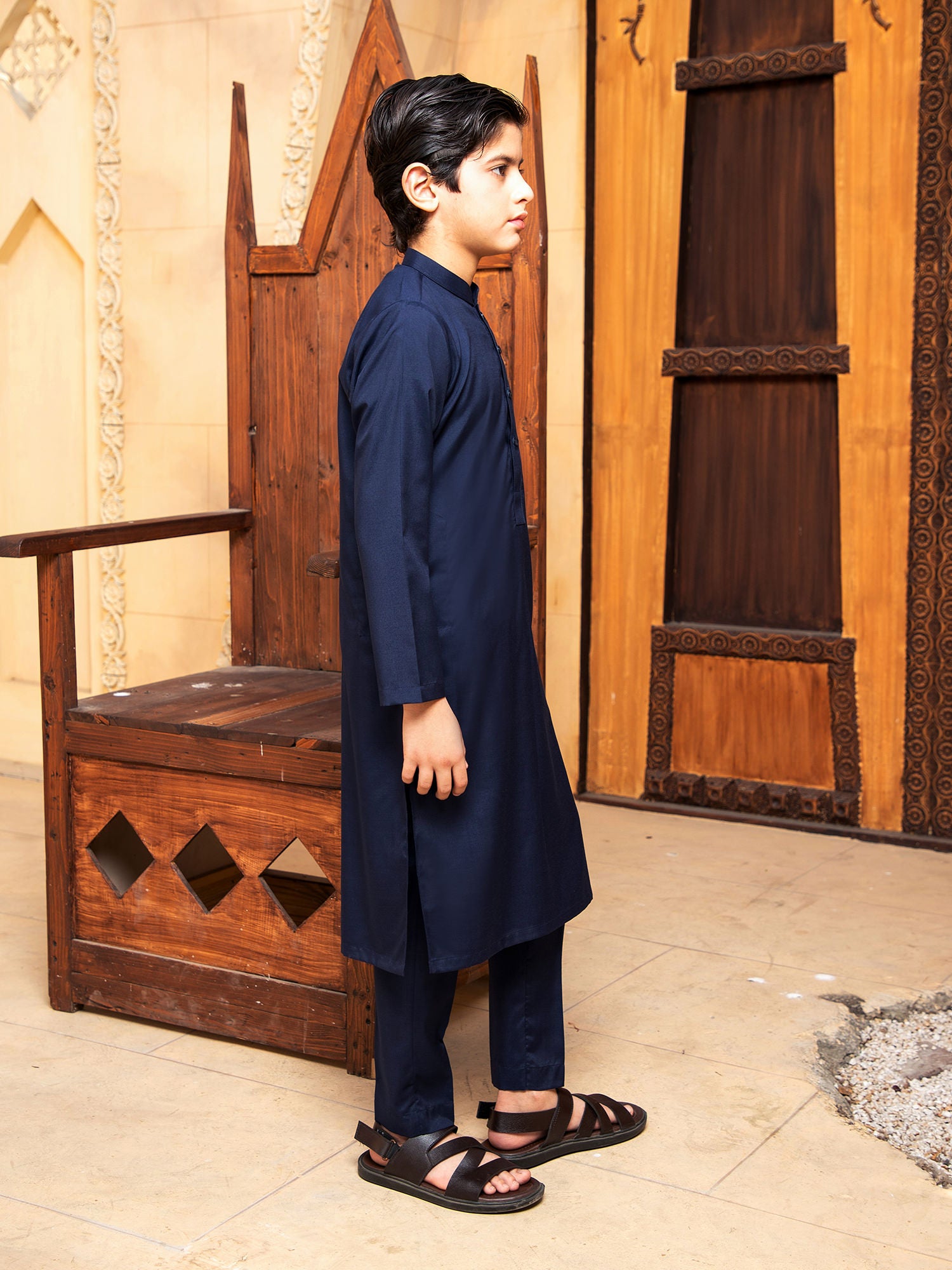 Boski Navy Blue Kurta Trouser