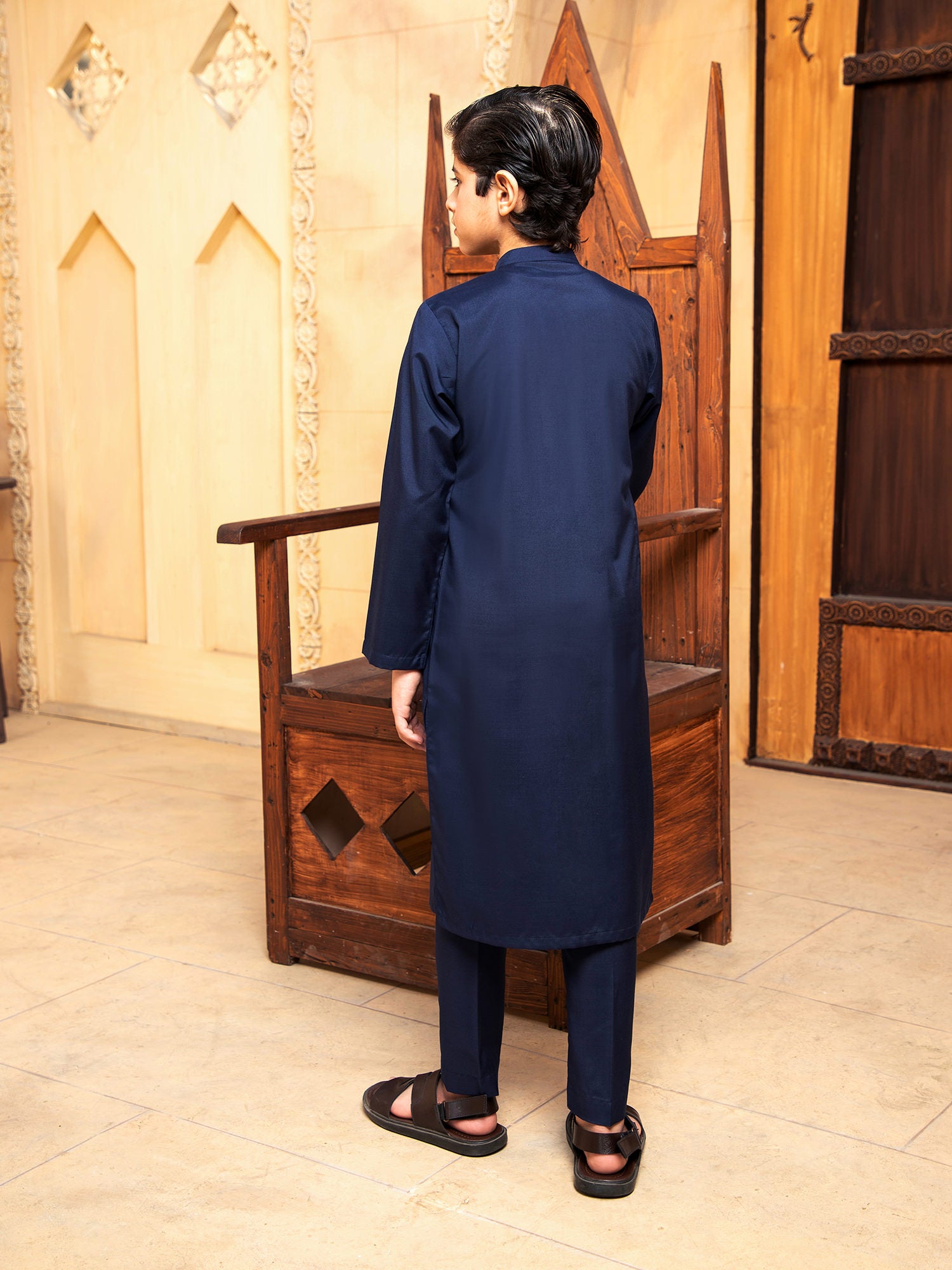 Boski Navy Blue Kurta Trouser