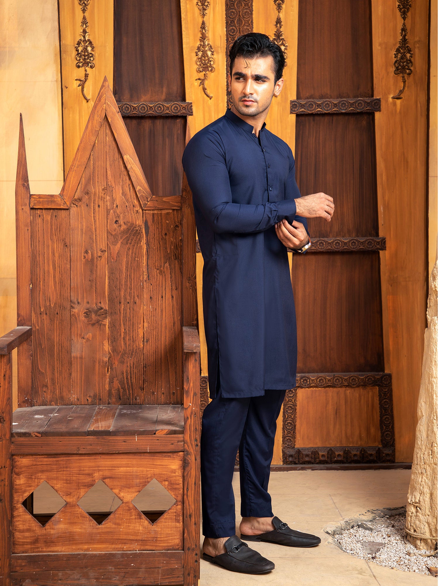 Navy Blue Kurta Trouser