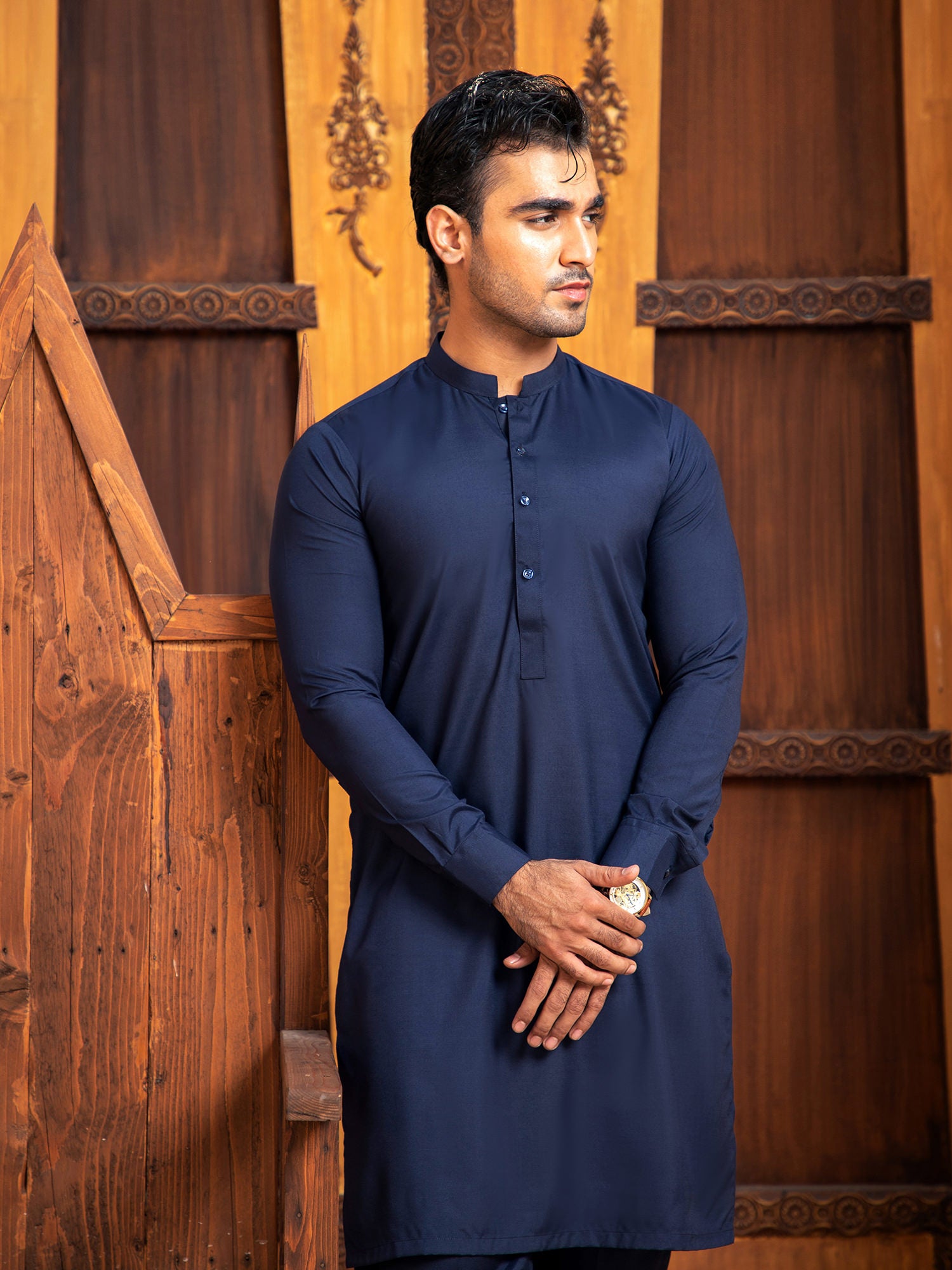 Boski Navy Blue Kurta Trouser