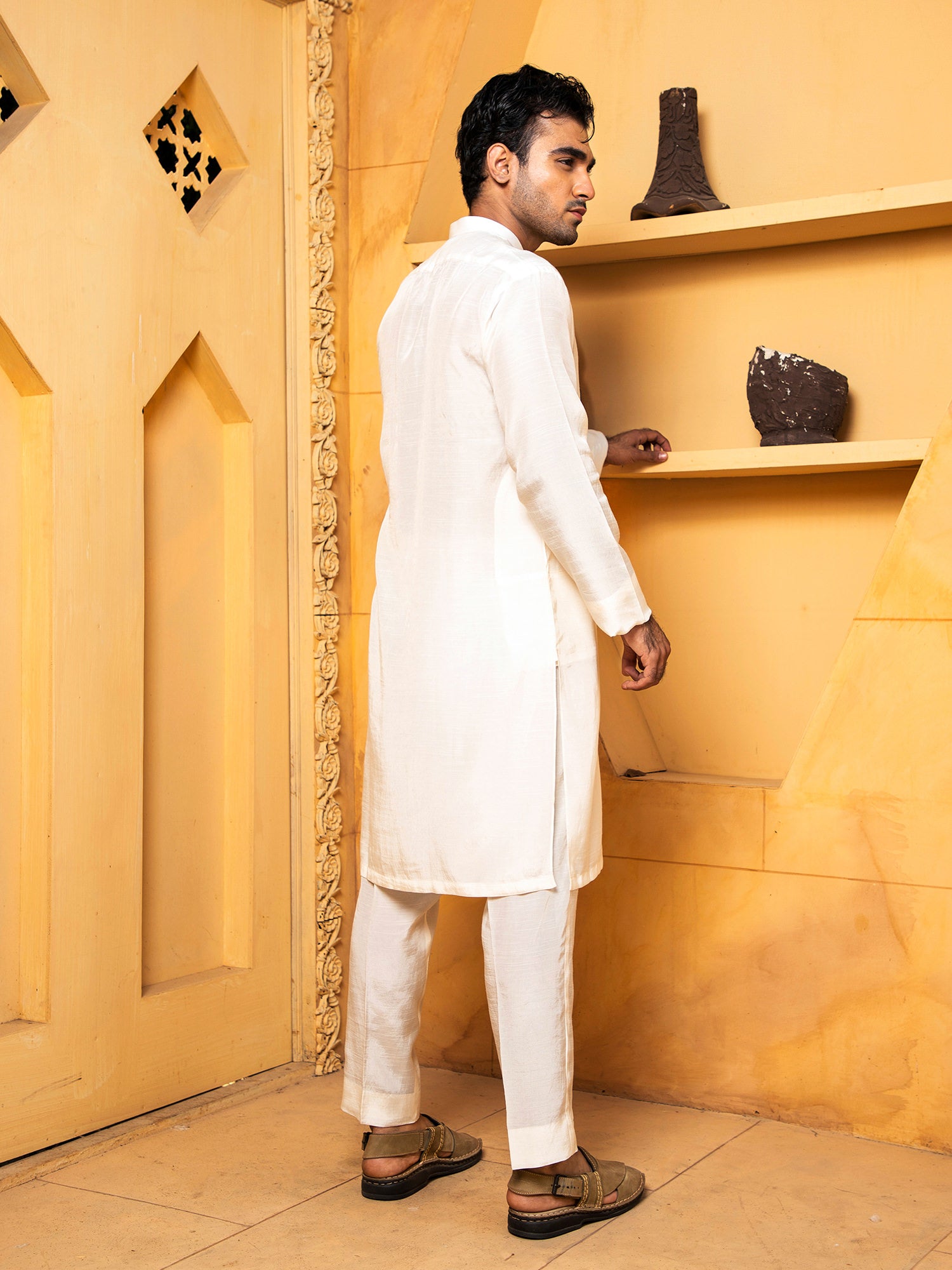 Off White Kurta Trouser