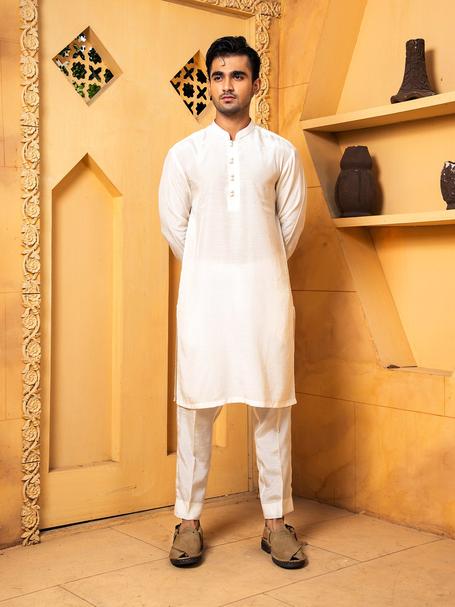 Off White Kurta Trouser